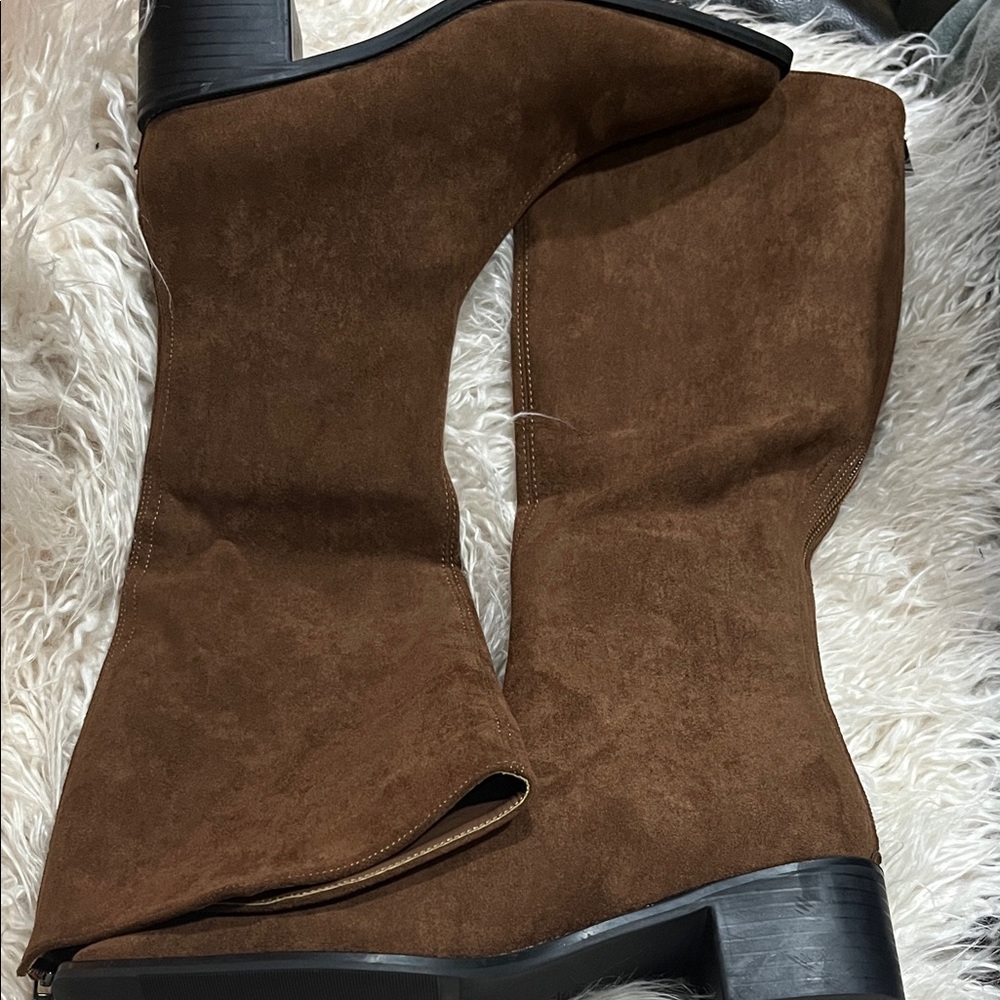 SEVEN BIG TREES- Brown Suede Women's Boots (SZ.40, US - 9)